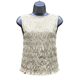 NWT Madewell Smocked Boatneck Tank XS pale yellow